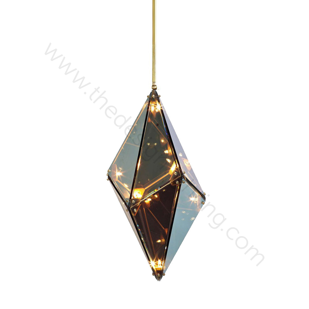 Pendant design lamp  Maxhedron Vertical by Bec Brittain (Smoky)