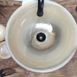 Раковина из оникса Bowl Yellow BO-60975 40x40x15 из натурального камня