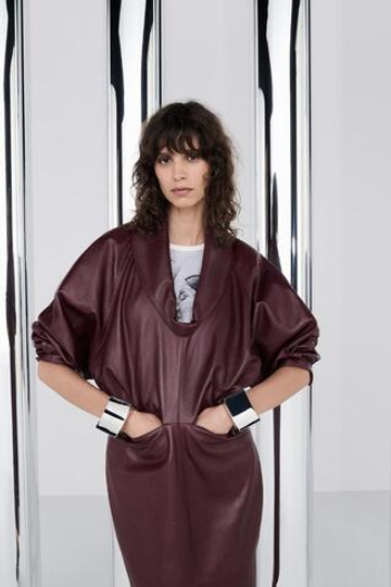 ZARA X BAISI GUADAGNINO ГЕОМЕТРИЧЕСКИЙ ШИРОКИЙ МЕТАЛЛИЧЕСКИЙ БРАСЛЕТ, СЕРЕБРЯНЫЙ