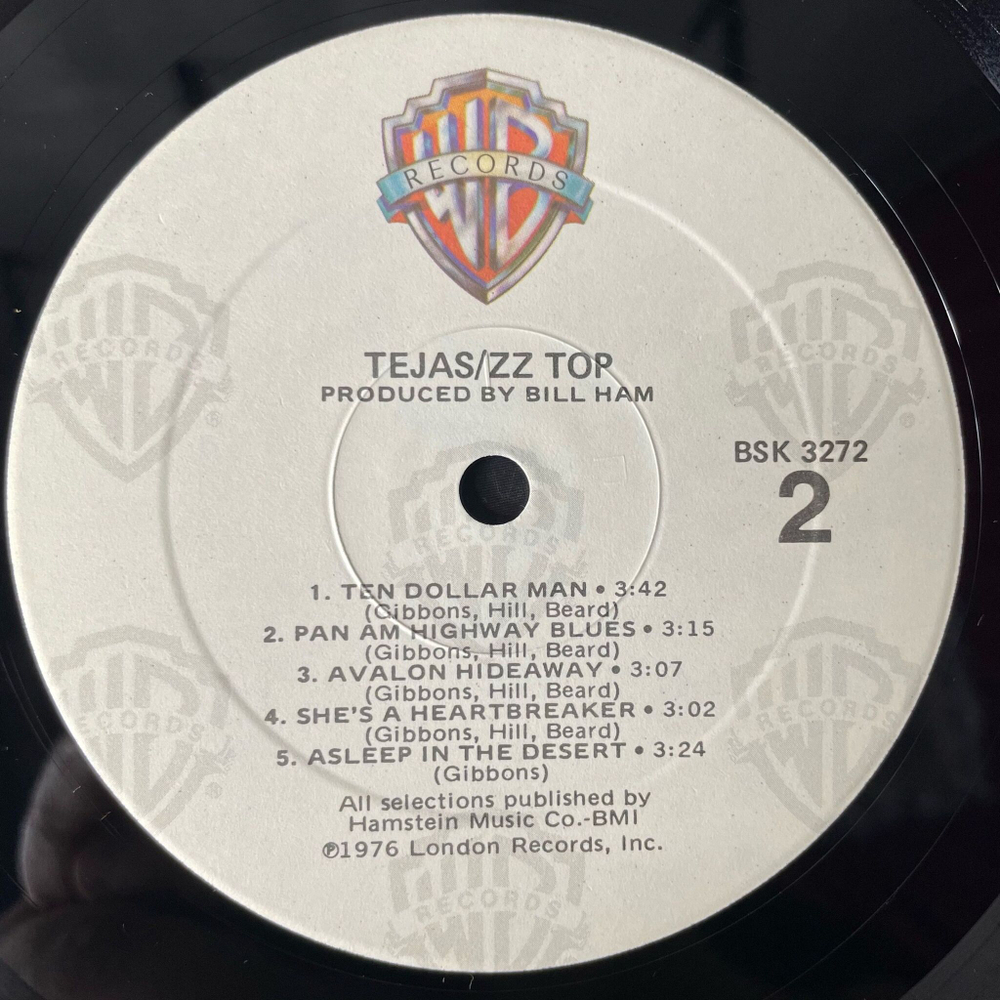 Винтажная виниловая пластинка LP ZZ Top Tejas (USA 1980)