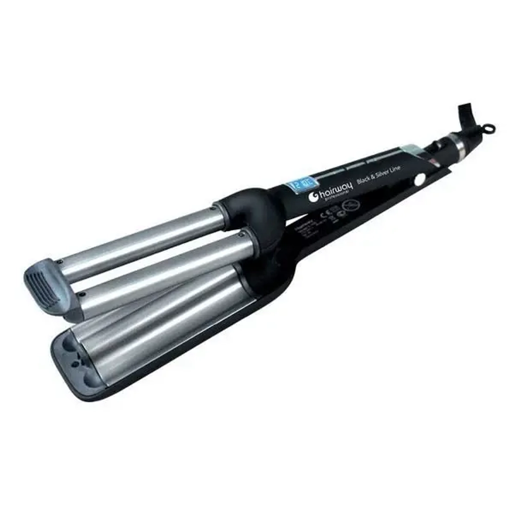 Hairway Плойка тройная Black & Silver Line