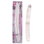 Двусторонний прозрачный фаллоимитатор Silicone Double Dong 13''(33 см, прозрачный ) (Цвет: прозрачный)