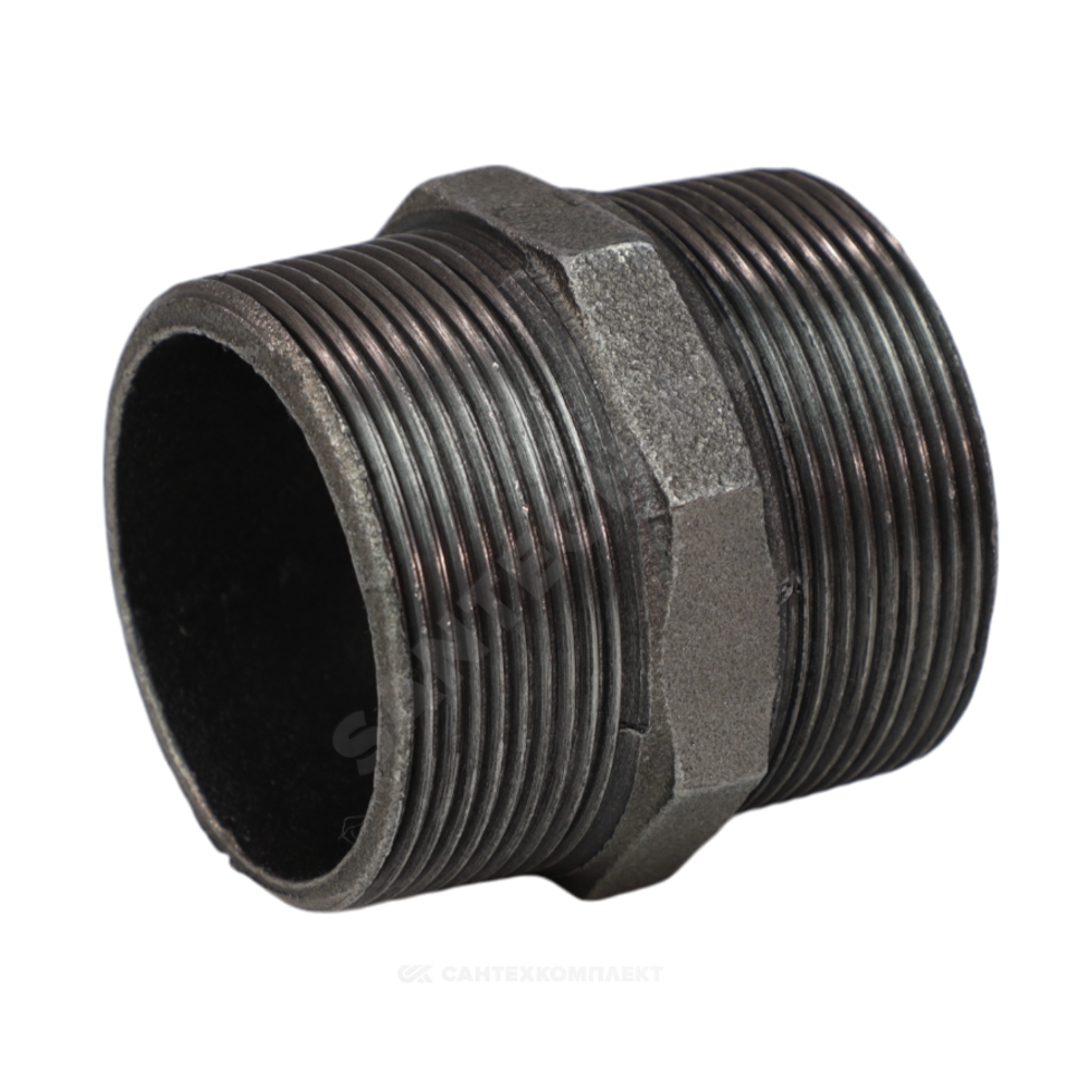 Ниппель прямой чугун Ду 15 (1/2") НР Fittex PLUS