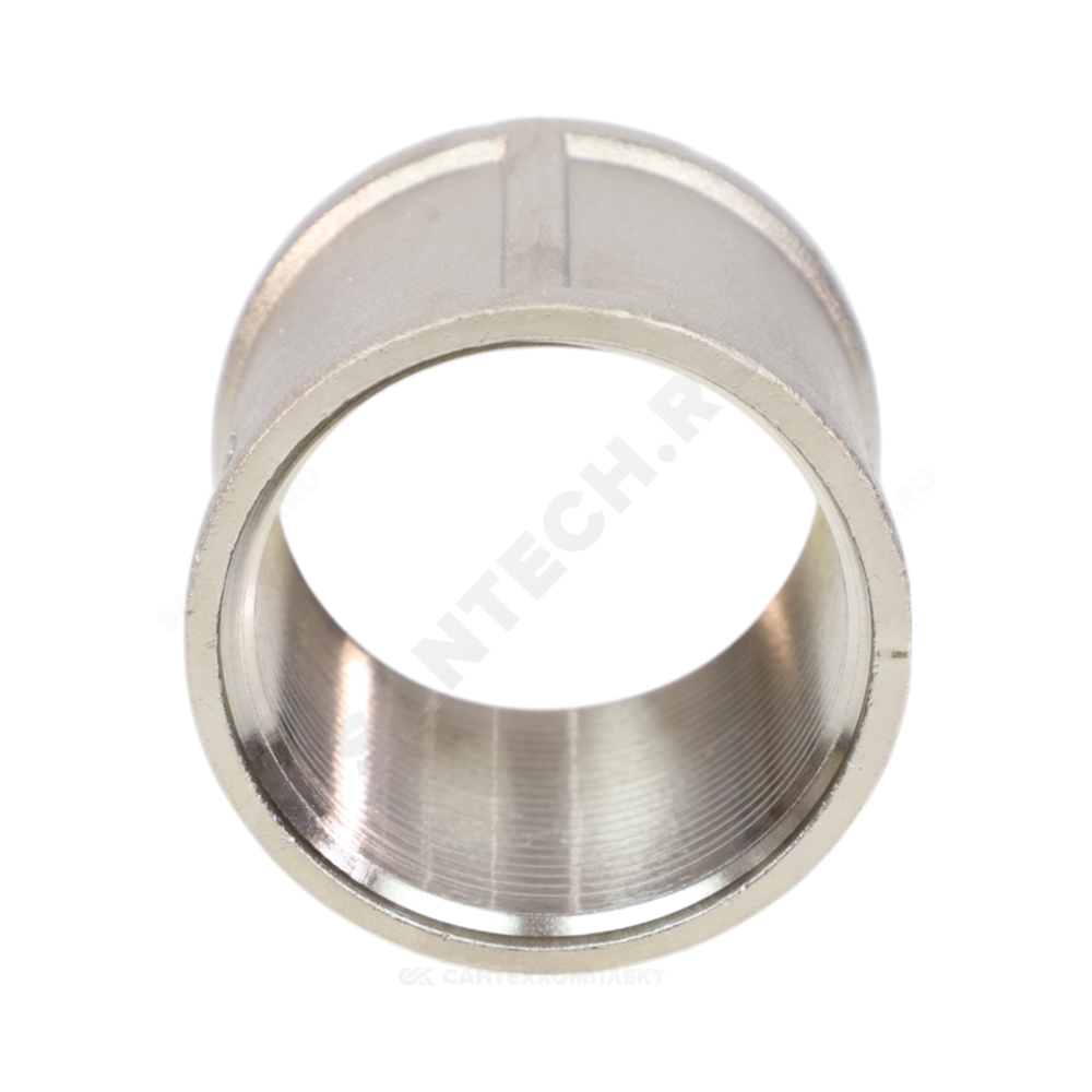 Муфта латунь никель Ду 15 (1/2") ВР/ВР VALFEX VF.170.N.012