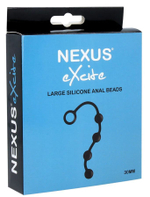 Черная анальная цепочка NEXUS Excite L - 27 см. (Цвет: черный)