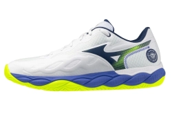 Теннисные кроссовки Mizuno Wave Enforce Court AC - white/dazzling blue/light yellow