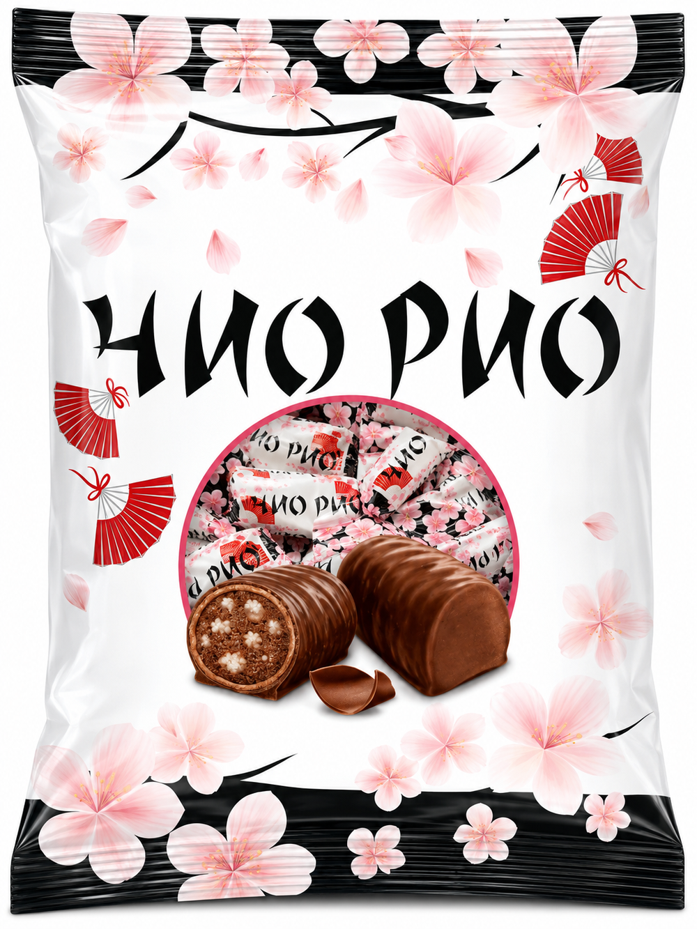 Конфеты Чио Рио, с мягкой карамелью и хрустящими шариками, 500 г