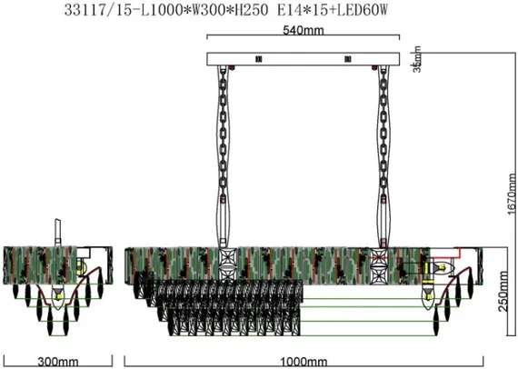 Подвесная люстра Delight FL1088-15PL Fluorite