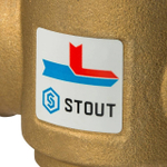 STOUT Термостатический смесительный клапан для твердотопливных котлов 1 1/4" НР 70°С KV 9