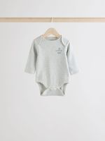 Боди с длинным рукавом для малышей Next E19-891, 3 шт., Темно-серый, Серый, Бежевый