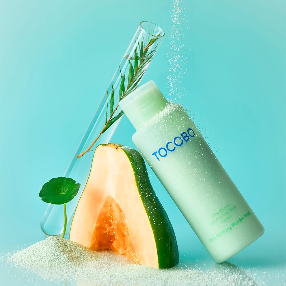 Пудра энзимная успокаивающая с экстрактом центеллы Tocobo Cica calming powder wash, 50 г