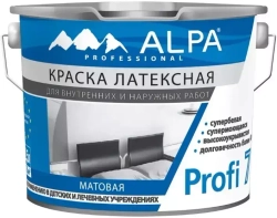Краска латексная Alpa Profi 7 матовая супербелая 2,5л