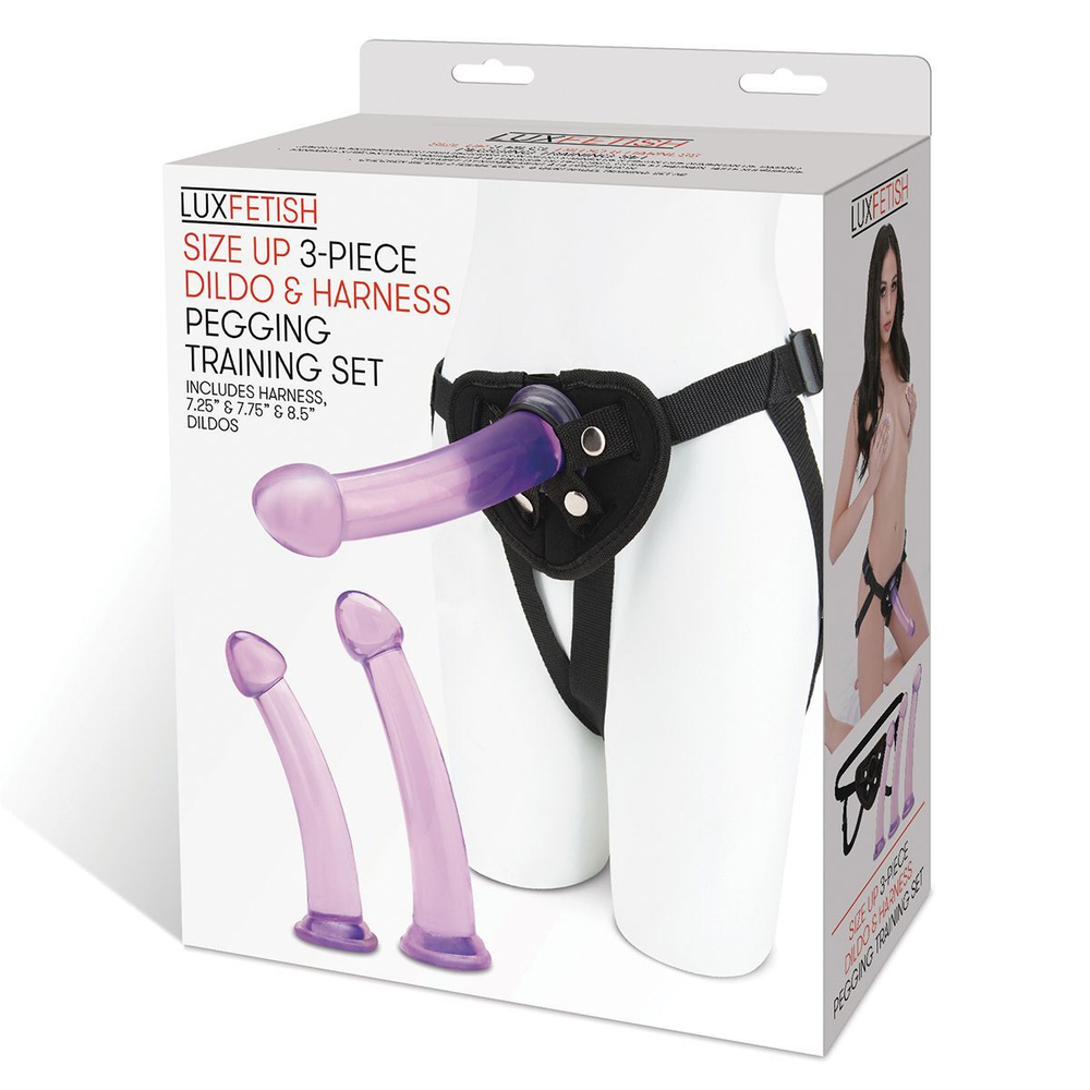 Тренировочный набор с тремя насадками Pegging Training Set (Цвет: фиолетовый)