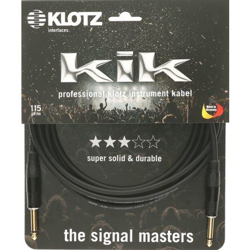 Klotz KIKKG3.0PPSW инструментальный кабель джек моно/джек моно, 3 м, позолоченные разъемы Klotz
