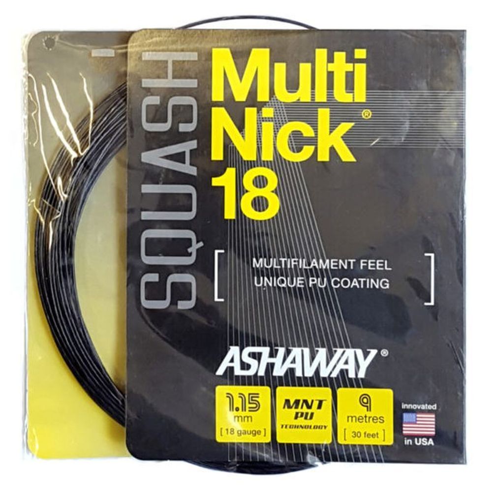 Squash strings Ashaway MultiNick 18 (9 m) - black