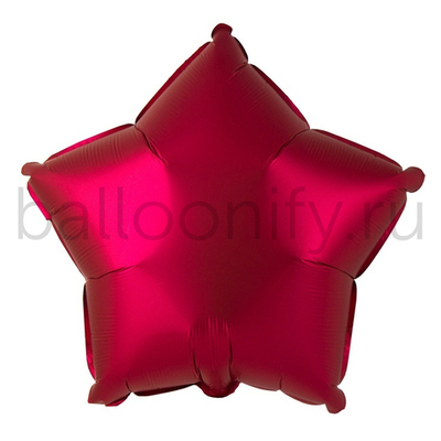 Фольгированная фигура, звезда, 18"/46СМ Сатин Cherry