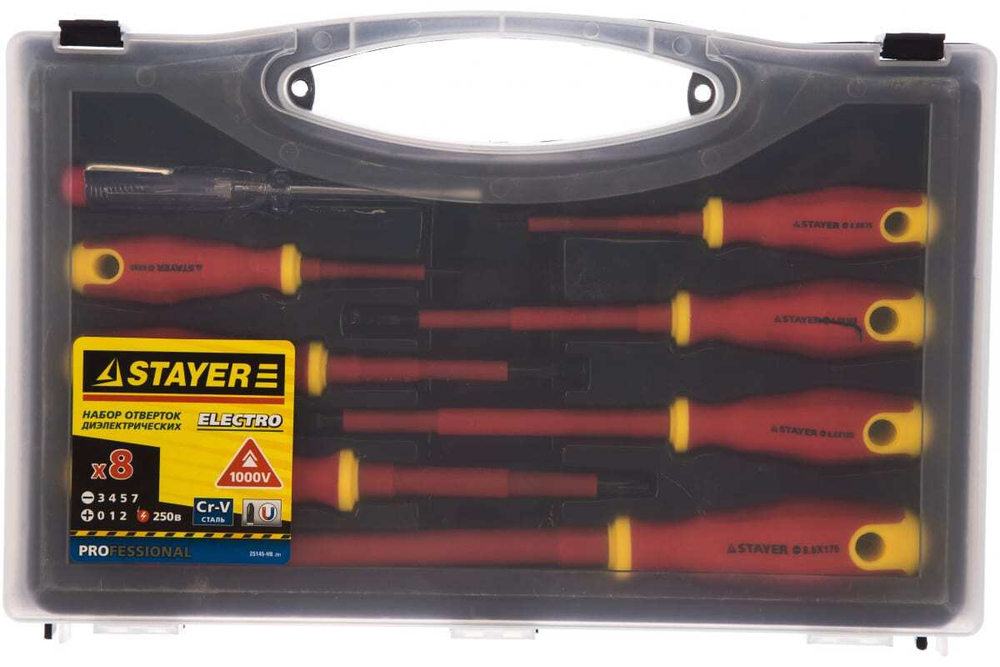Набор диэлектрических отверток 8 шт. STAYER ELECTRO 25145-H8_z01
