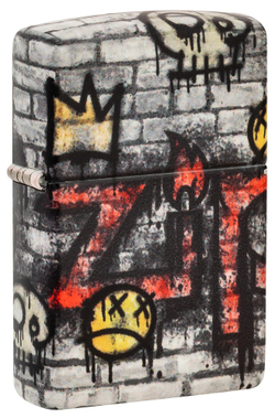 Зажигалка ZIPPO Graffiti King с покрытием 540 Matte, латунь/сталь, разноцветная, матовая, 38x13x57 м