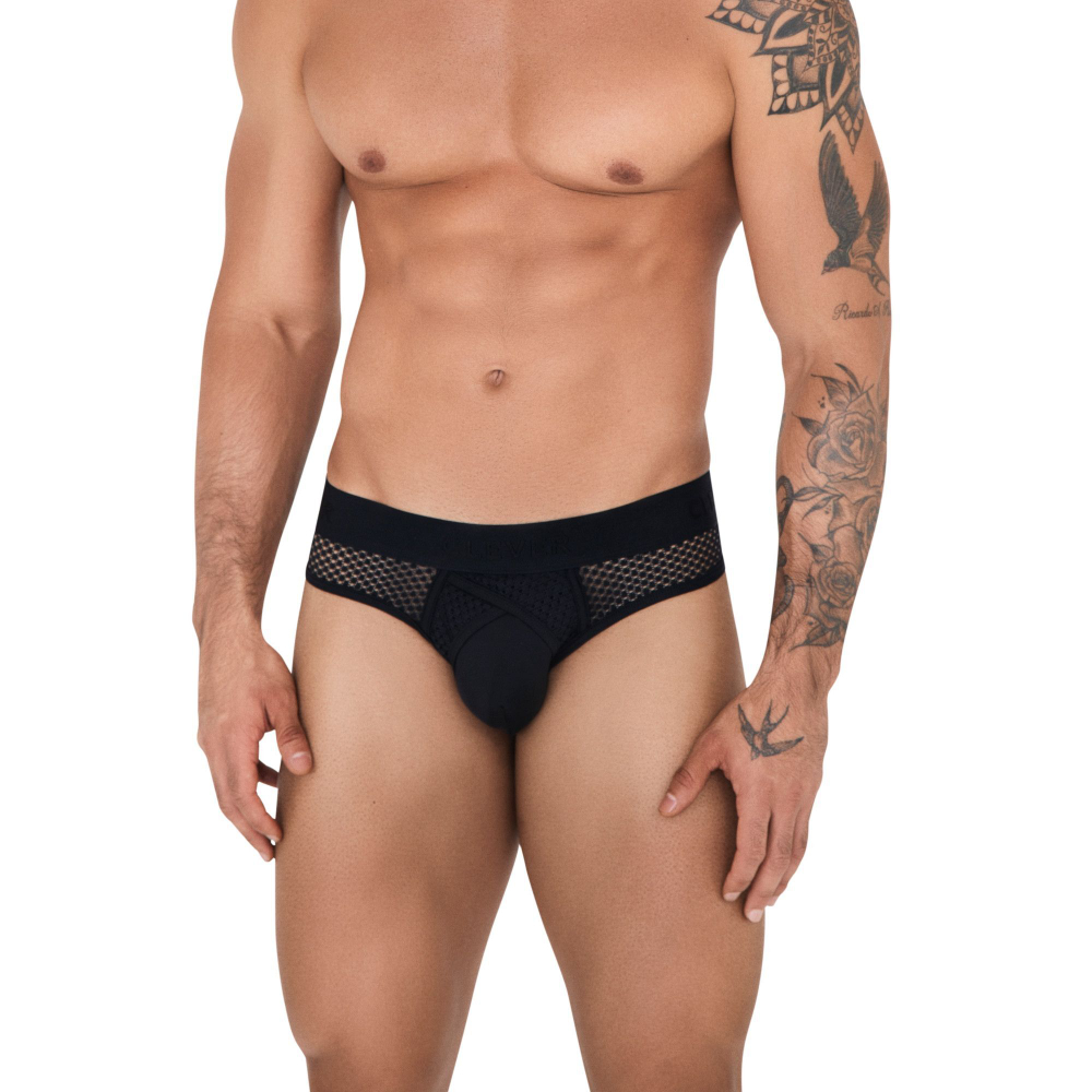Черные мужские трусы-брифы оригинального кроя Swirl Brief (Размер: XL) (Цвет: черный)