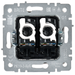 BRITE Розетка компьютерная двойная кат.5E RJ45 РК10-2-БрБ белый IEK