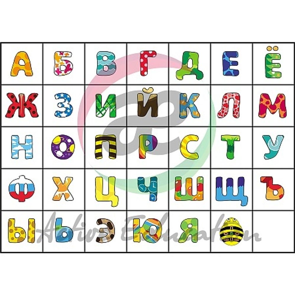 Тематическое поле-маршрутизатор "Алфавит" для ЛогоРобота "Пчелка" (Bee-Bot)