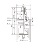 Кран-букса Melodia керамика 3/8" квадрат (подх. к Ex-Promt) 2шт/уп (MKP34118BL)