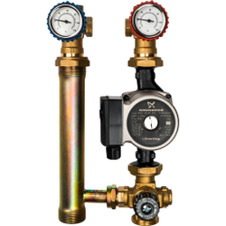 Насосная группа со смесителем 1"с насосом Grundfos UPSO 25-65