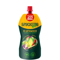 Брускетта из артишоков с прованскими травами 28SEEDS, 150 г, дой-пак спереди