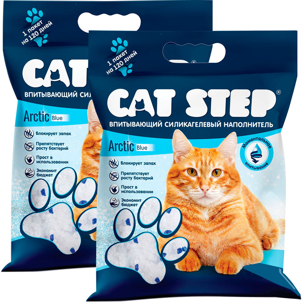 CAT STEP Arctic Blue Наполнитель силикагелевый 7,6 л