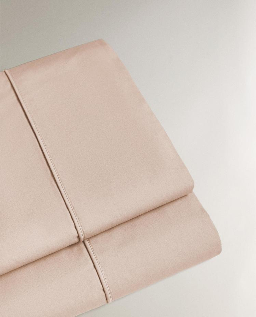 ZARA HOME (300 НИТЕЙ) ПРОСТЫНЯ ИЗ ХЛОПКА ПЕРКАЛЬ, РОЗОВЫЙ
