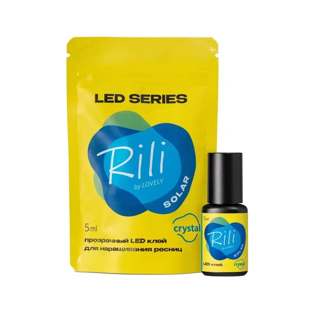 Клей прозрачный для LED наращивания Rili Solar Crystal UV 5 мл (0,5-1,5 сек)