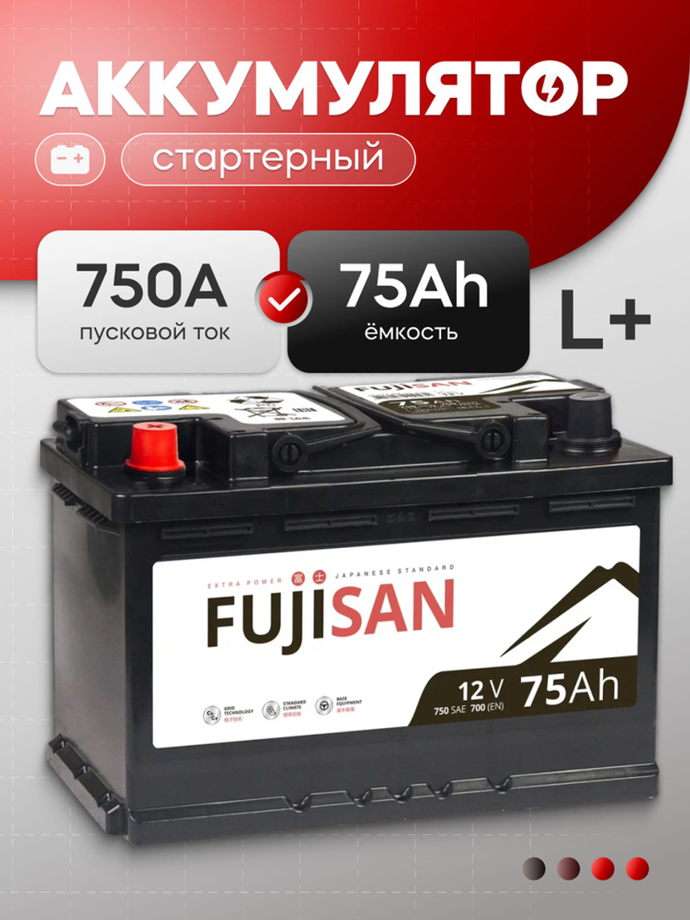 75 Ah FUJISAN Extra Power L+