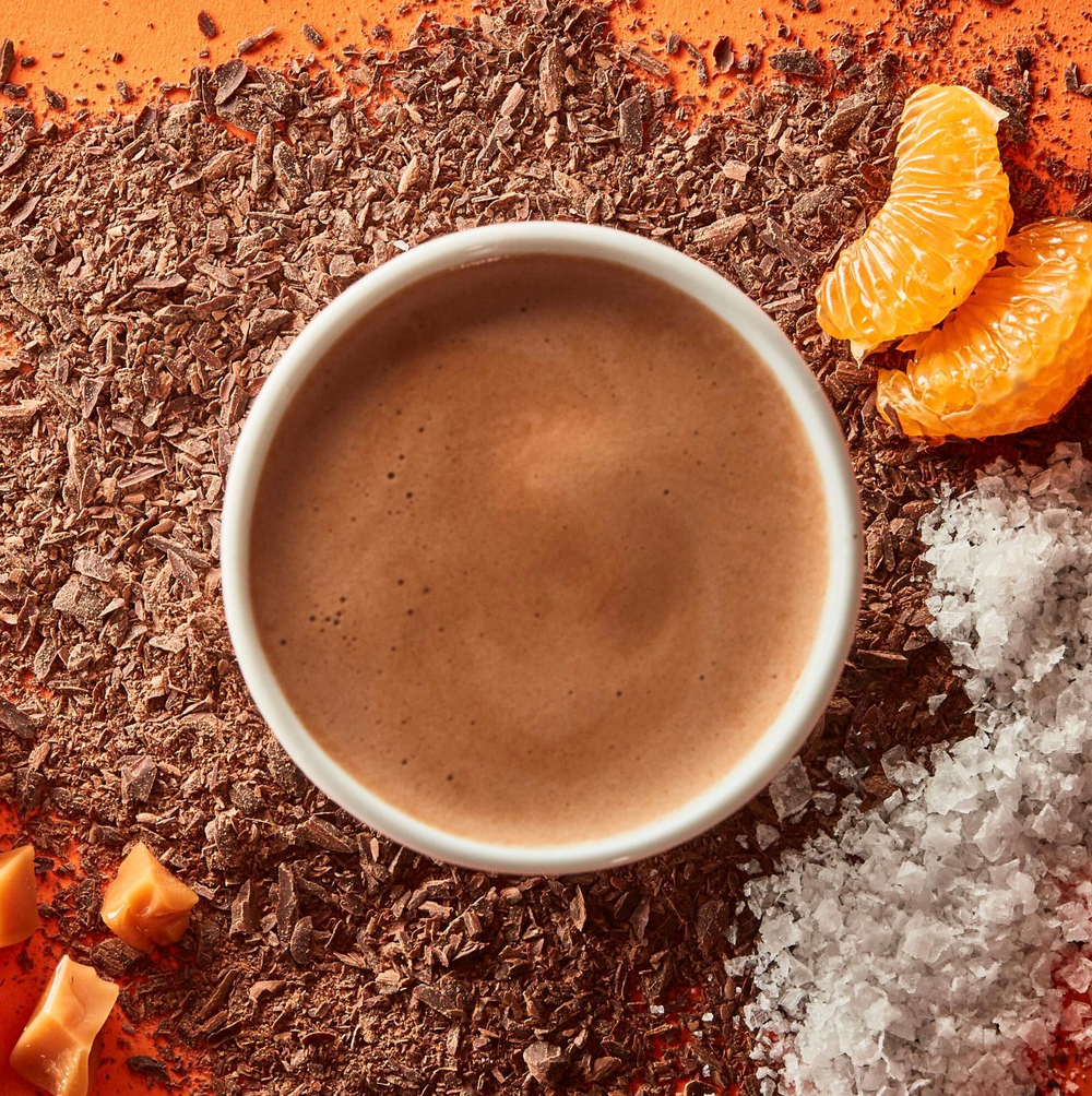 Hotel Chocolat Горячий шоколад с солёной карамелью и клементином (10 саше-пакетиков)