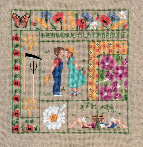 Набор для вышивания нитками Le Bonheur des Dames, Bienvenue Aout (Добро пожаловать, август), 21х23 см