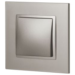 Кнопка ЭРА Elegance 14-1111-16 , 10АХ-250В, Elegance, титан | Эра Elegance