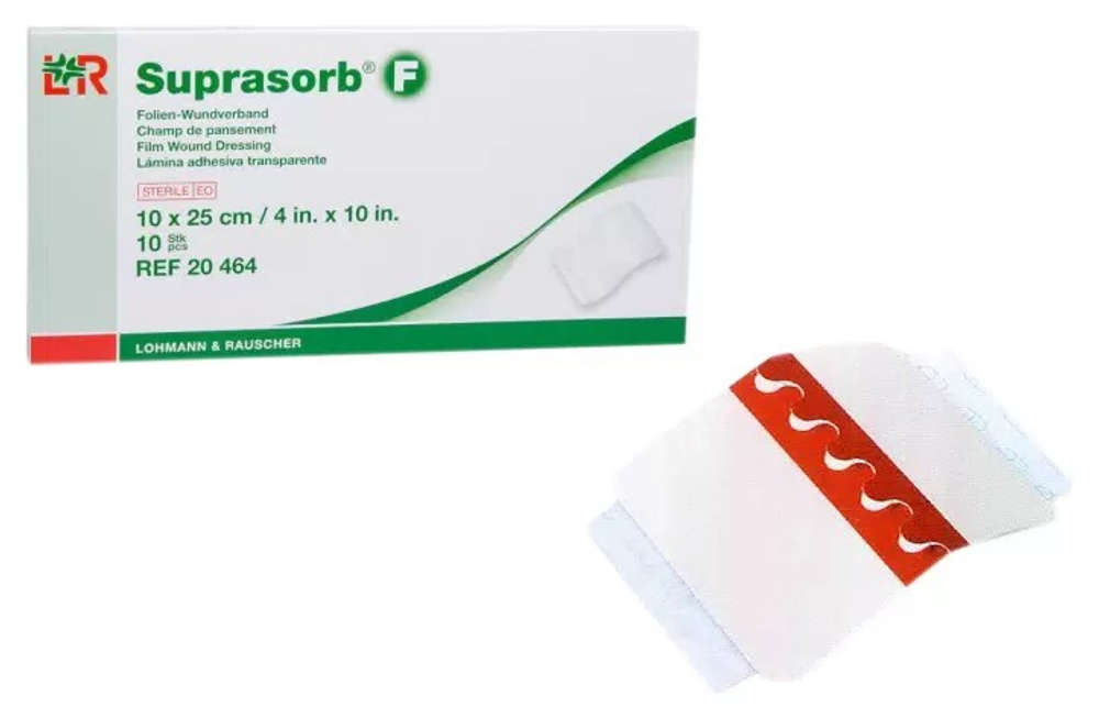 Suprasorb F стерильная прозрачная плёнка для перевязки ран 10×25 см 1 шт
