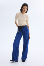 Футболка в резинку — Кремовый — H&M 1329326