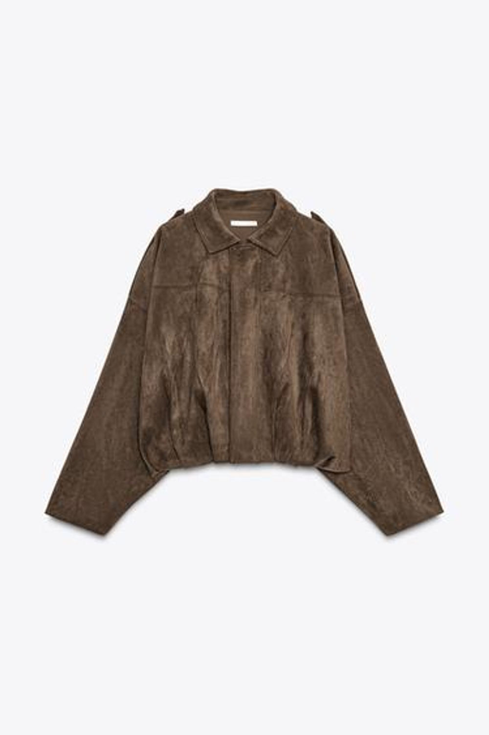 БОМБЕР-КУРТКА С ВИДОМ ЗАМШИ - ZARA