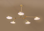 Ceiling design lamp Branching Discs by Lindsey Adelman (11 lampshade ов,  Gold)