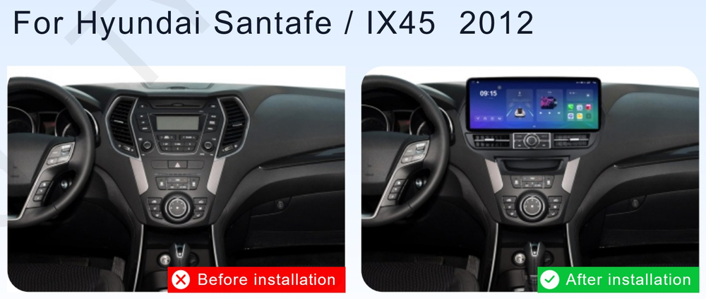 Установочный комплект для HYUNDAI Santa Fe 2012+ (DM), Grand Santa Fe 2014+ KUBERG GL-12703-FW