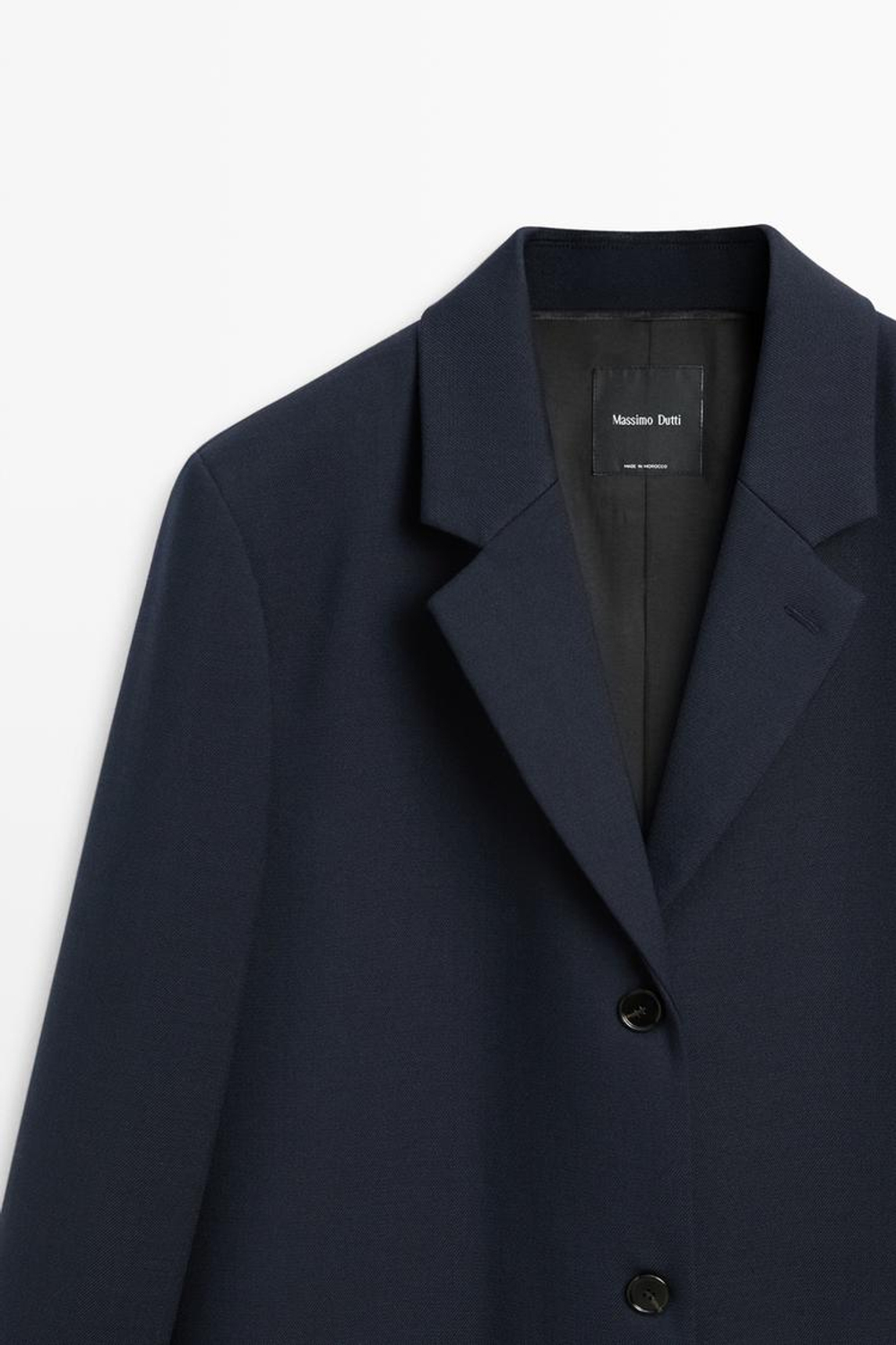 Massimo Dutti Шерстяное пальто, темно-синий