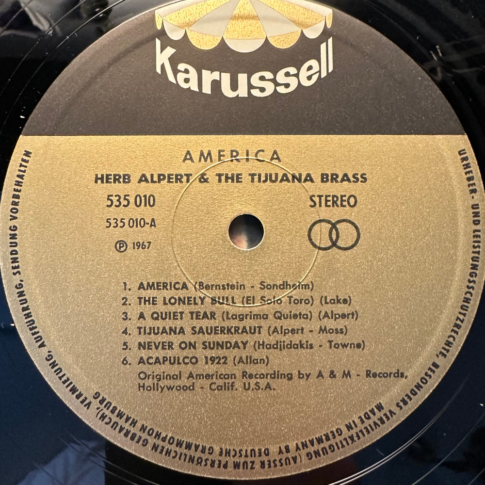 Herb Alpert & The Tijuana Brass - America (Германия 1969г.)