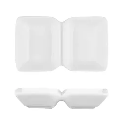 Соусник 50*50 мл двойной 12*7,3*2,3 см прямоуг. белый фарфор P.L. Proff Cuisine [8]