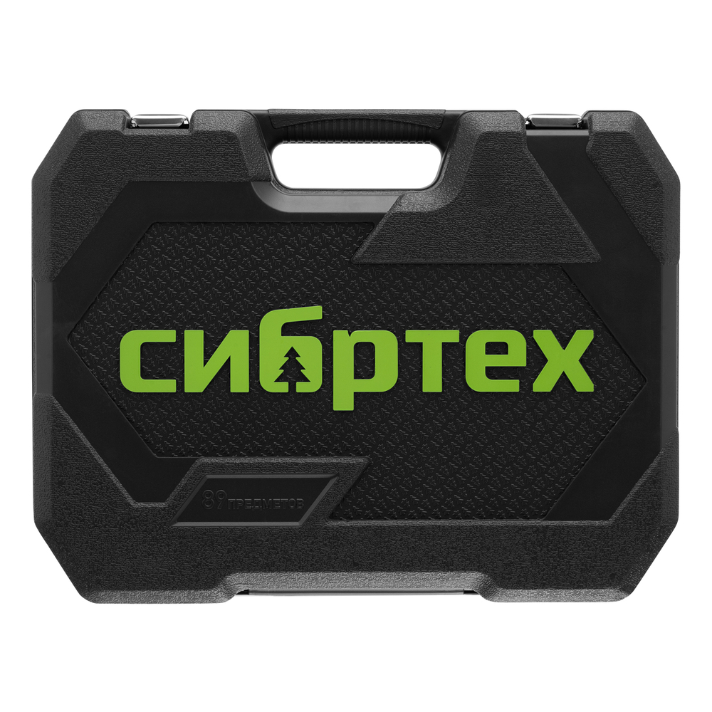 Набор инструментов, 1/2", 1/4", пластиковый кейс 89 предметов Сибртех