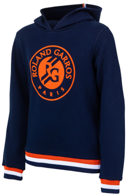 Кофта для мальчика теннисная Roland Garros Sweat Capuche Big Logo K - небесный