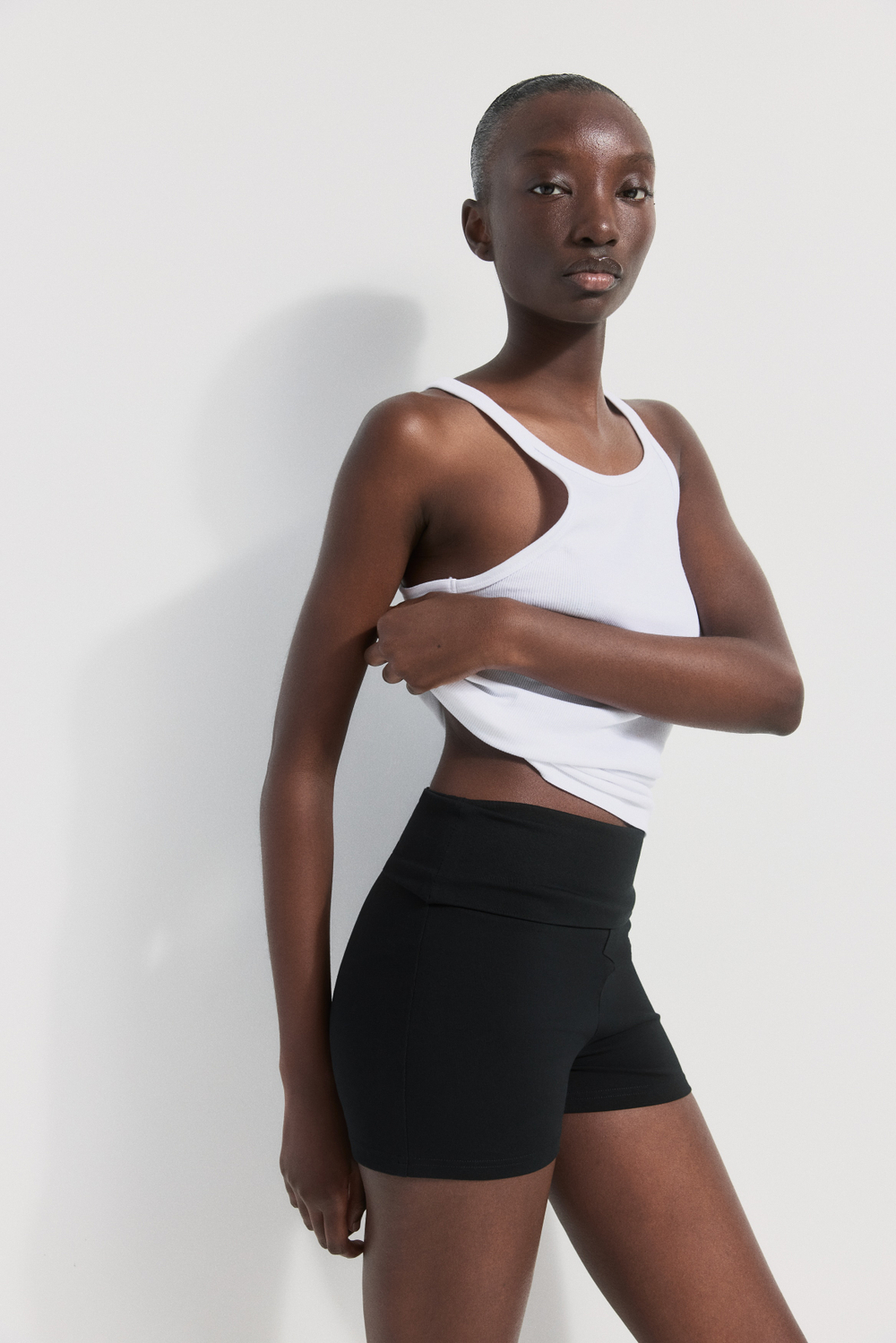 Хлопковые короткие леггинсы - H&M