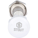 Клапан термостатический осевой STOUT - 1/2" x 3/4"EK (НР/НГ американка, PN10, Tmax 110°C)