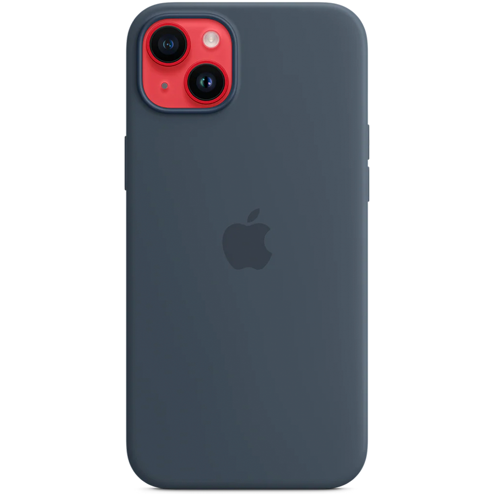 Силиконовый чехол с поддержкой MagSafe Apple Silicone Case для iPhone 14 Plus, Storm Blue (Штормовое небо)