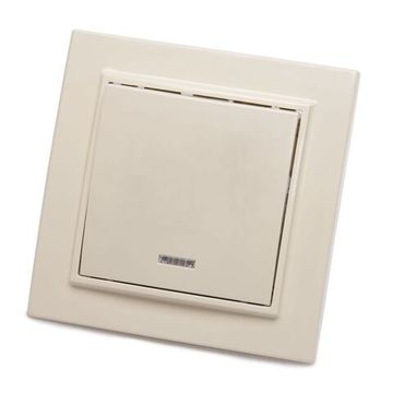 Выключатель 1-кл ЭРНА с индикатором слоновая кость PSW10-9001-02