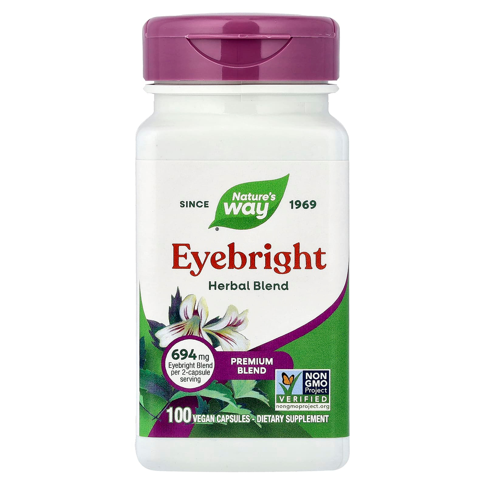 Nature's Way, Eyebright, смесь трав, 100 веганских капсул
